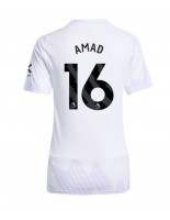 Manchester United Amad Diallo #16 Vieraspaita Naisten 2025-26 Lyhythihainen